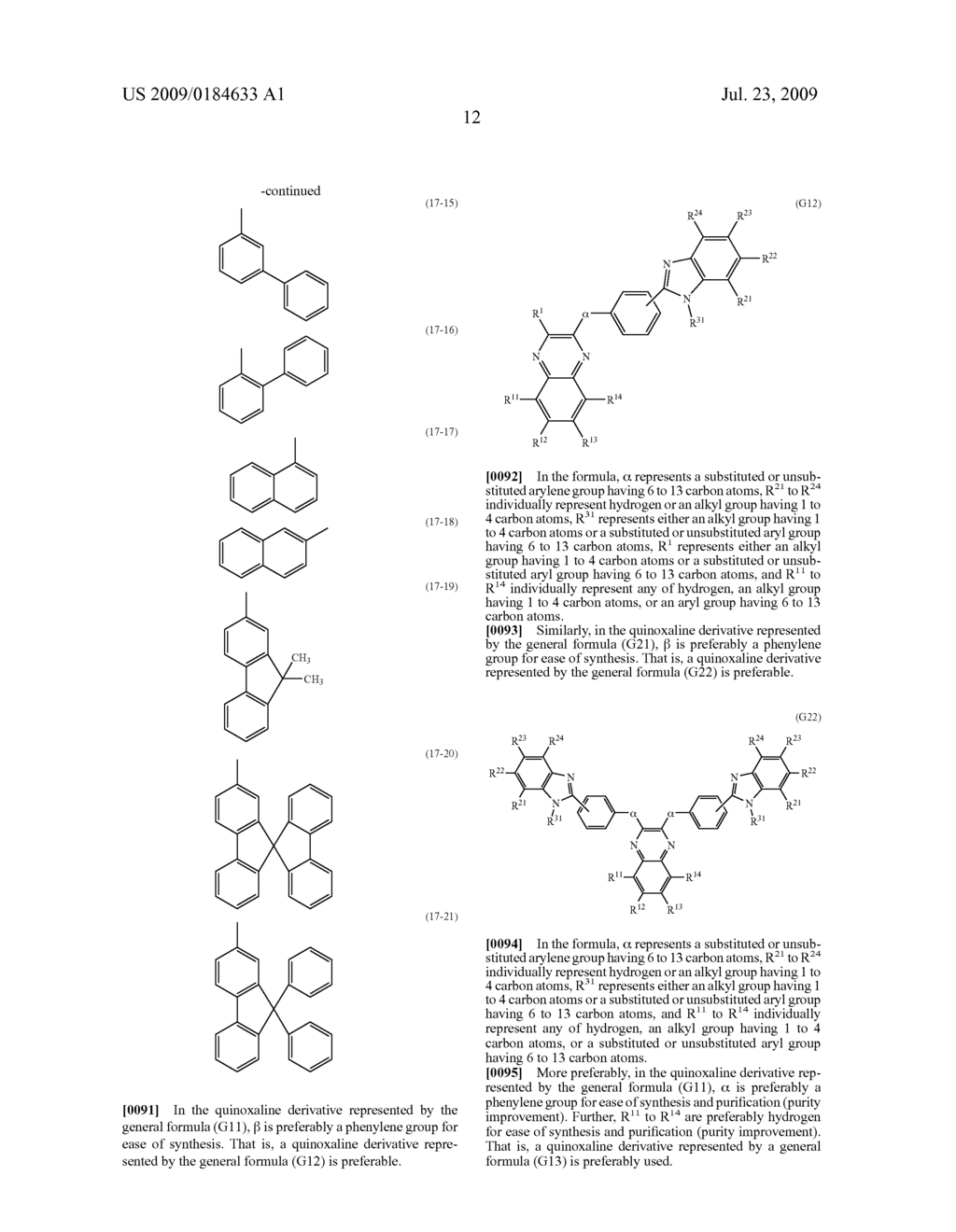 Quinoxaline Derivative, and Light-Emitting Element, Light-Emitting Device, and Electronic Appliance Using the Quinoxaline Derivative - diagram, schematic, and image 43