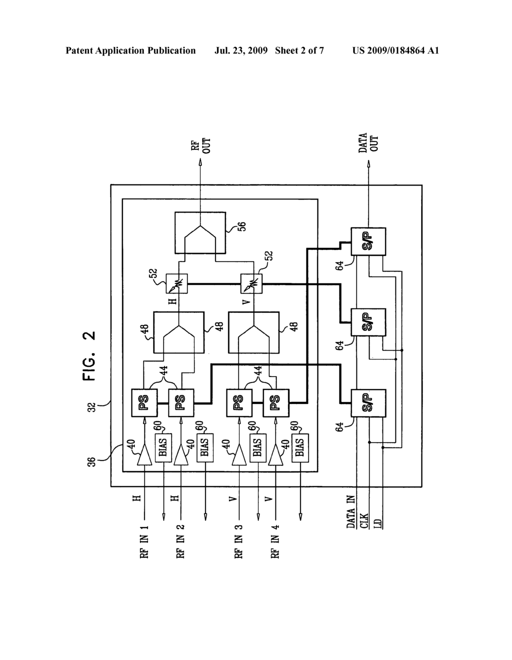 ANALOG SIGNAL PROCESSING DEVICE FOR PHASED ARRAY ANTENNAS - diagram, schematic, and image 03