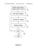  SYSTEM, METHOD AND COMPUTER PROGRAM PRODUCT FOR DISPLAYING IMAGES ACCORDING TO USER POSITION diagram and image