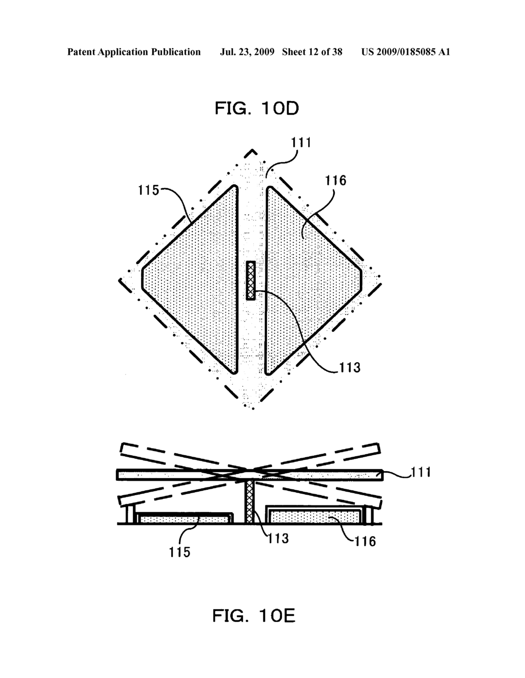 Display device with an addressable movable electrode - diagram, schematic, and image 13