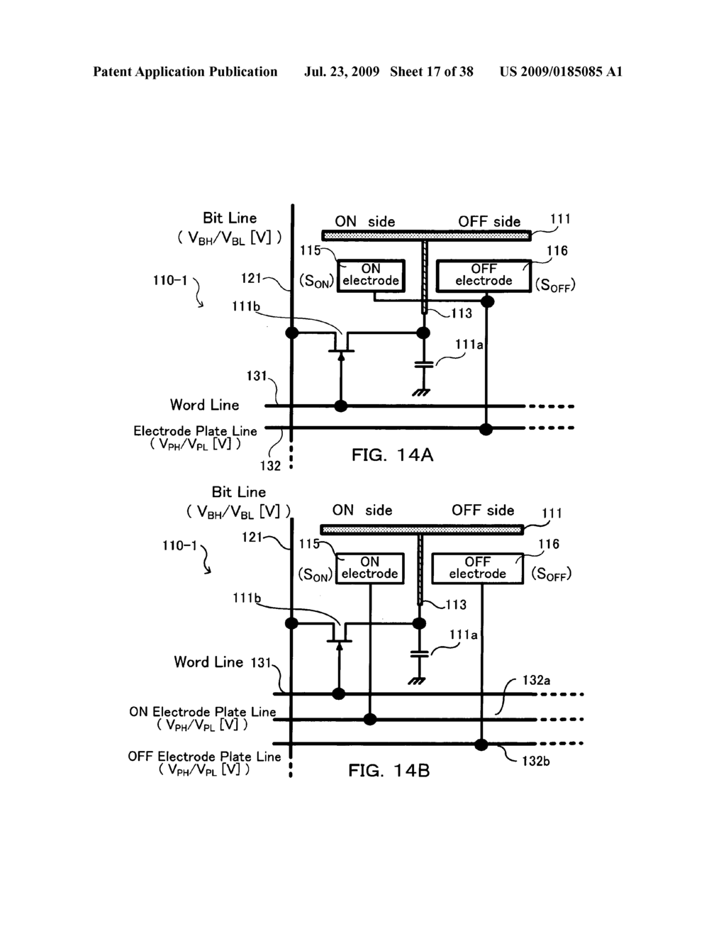 Display device with an addressable movable electrode - diagram, schematic, and image 18