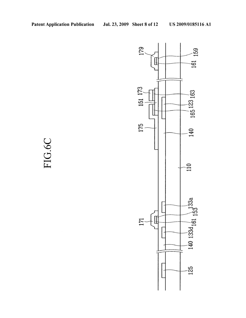 LIQUID CRYSTAL DISPLAY HAVING OPENINGS IN THE PROTECTIVE LAYER AND GATE INSULATING LAYER AND METHOD FOR FABRICATING THE DISPLAY - diagram, schematic, and image 09