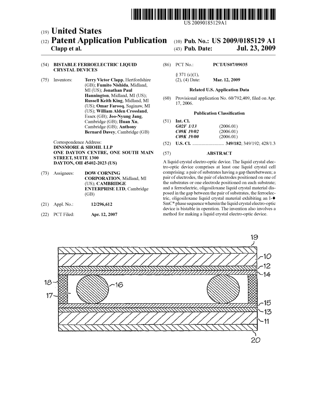 BISTABLE FERROELECTRIC LIQUID CRYSTAL DEVICES - diagram, schematic, and image 01