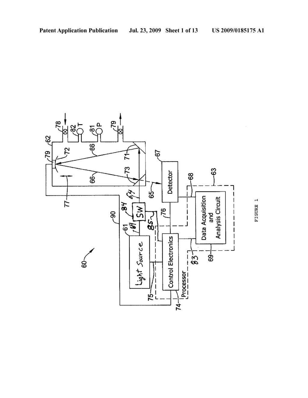 CAVITY RING DOWN SYSTEM HAVING A COMMON INPUT/OUTPUT PORT - diagram, schematic, and image 02