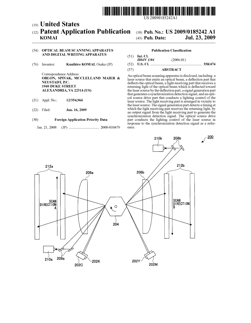 OPTICAL BEAM SCANNING APPARATUS AND DIGITAL WRITING APPARATUS - diagram, schematic, and image 01