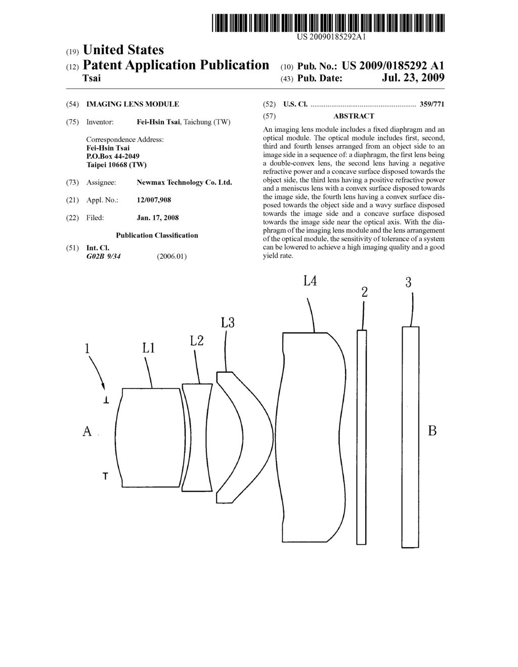 Imaging lens module - diagram, schematic, and image 01