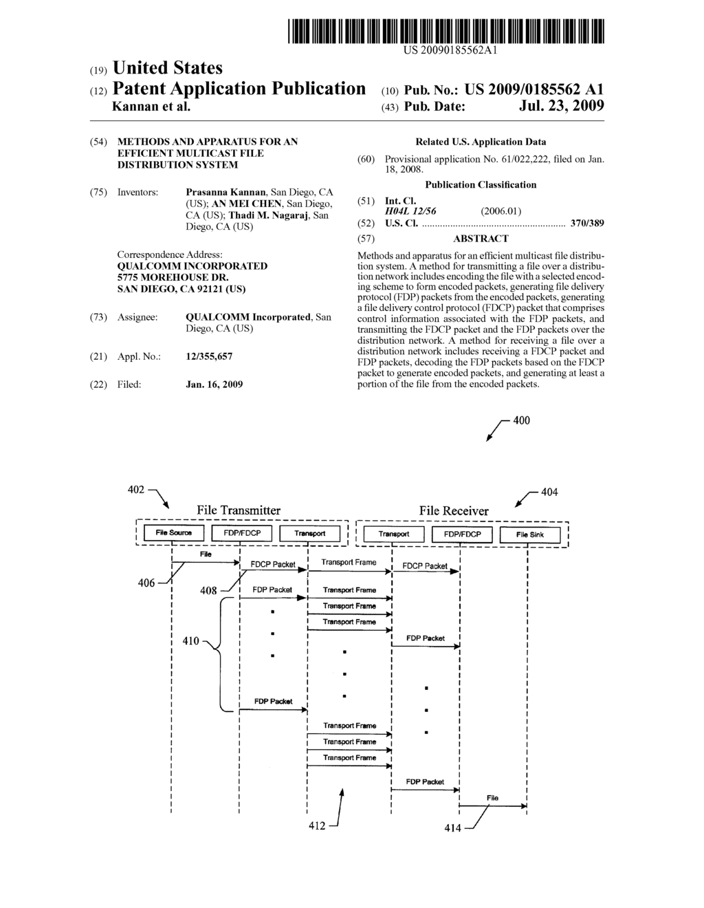 METHODS AND APPARATUS FOR AN EFFICIENT MULTICAST FILE DISTRIBUTION SYSTEM - diagram, schematic, and image 01