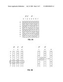 Coding a signal with a shuffled-Hadamard function diagram and image