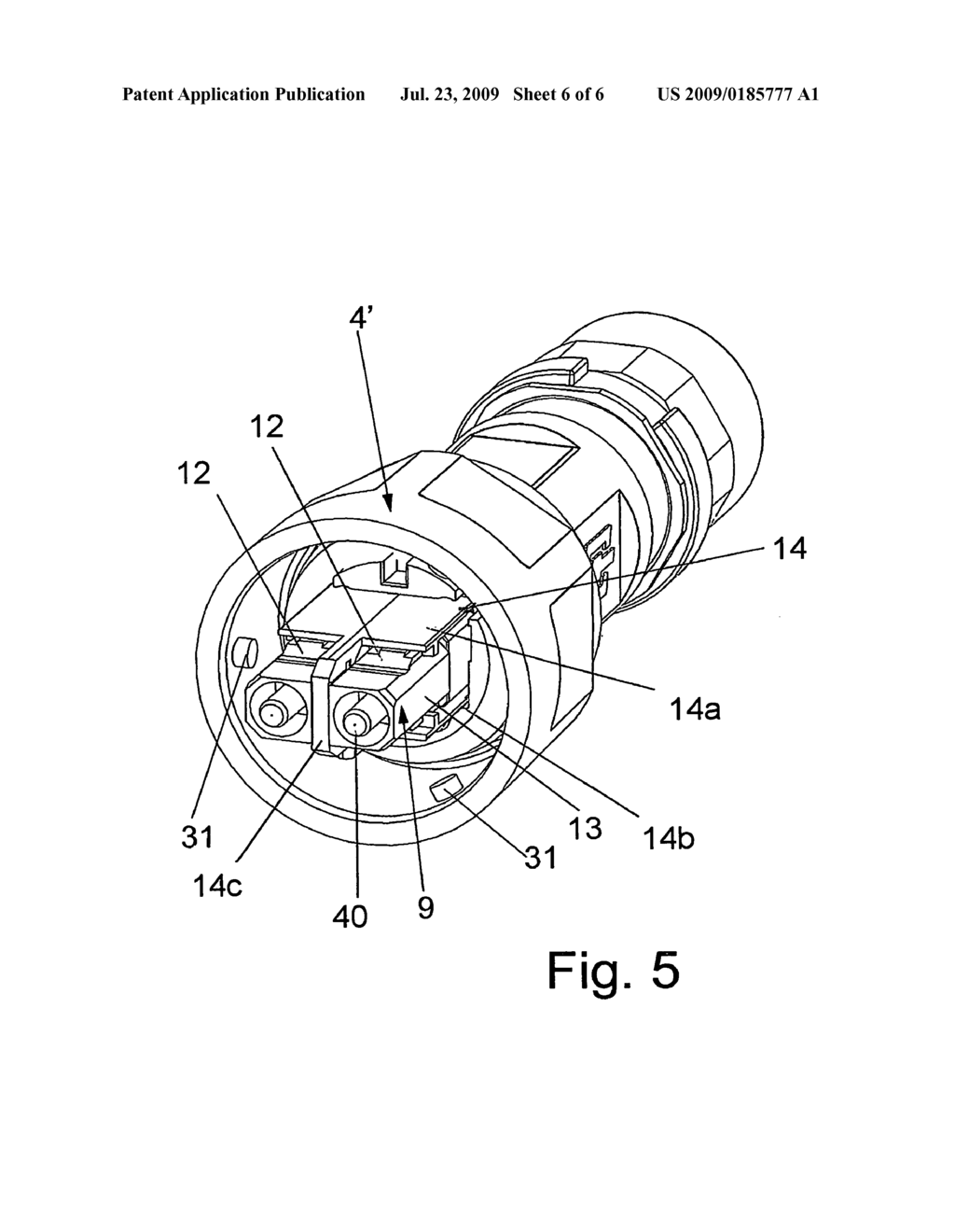 Plug connector with an adapter housing for receiving a plug or socket arrangement - diagram, schematic, and image 07