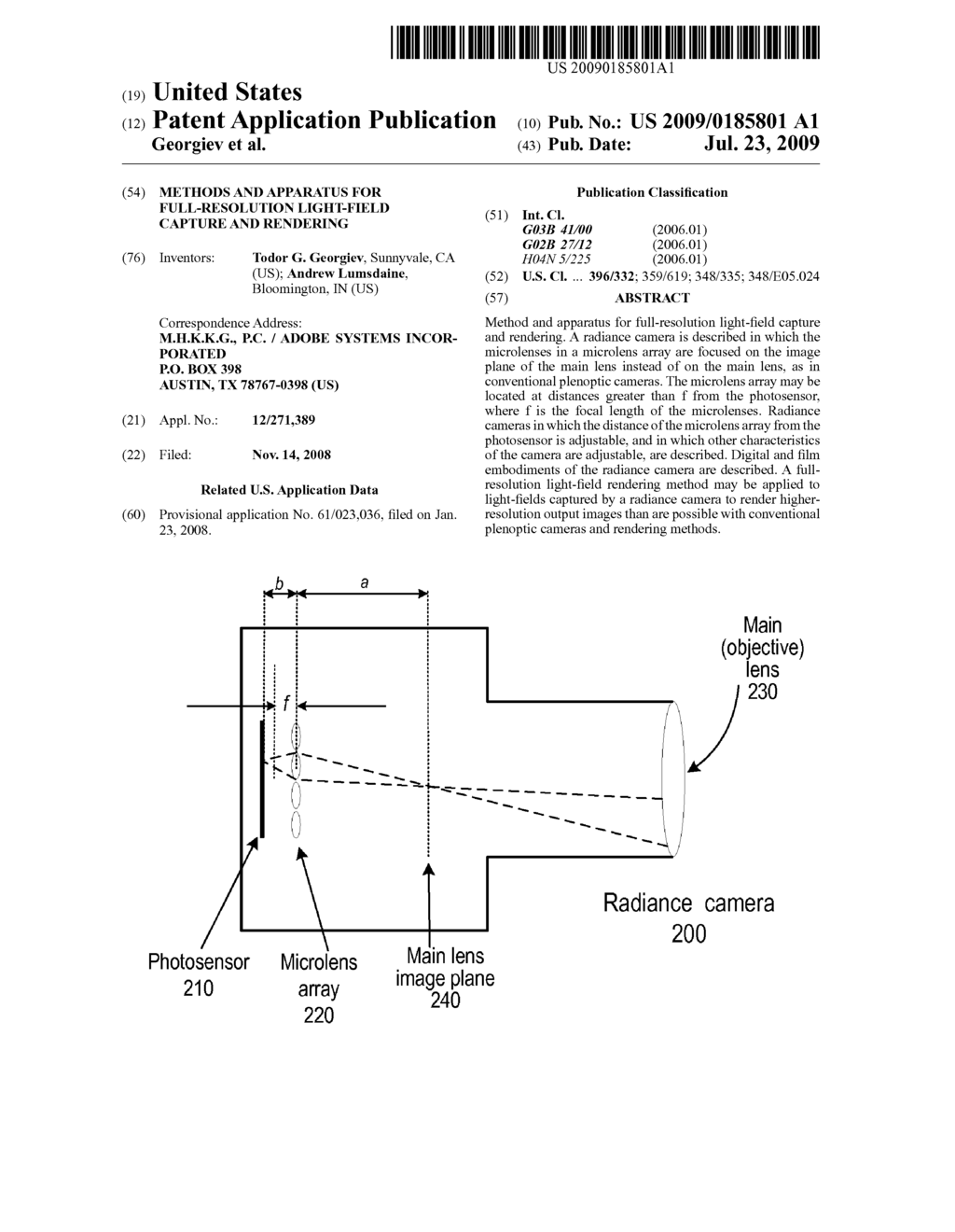 Methods and Apparatus for Full-Resolution Light-Field Capture and Rendering - diagram, schematic, and image 01