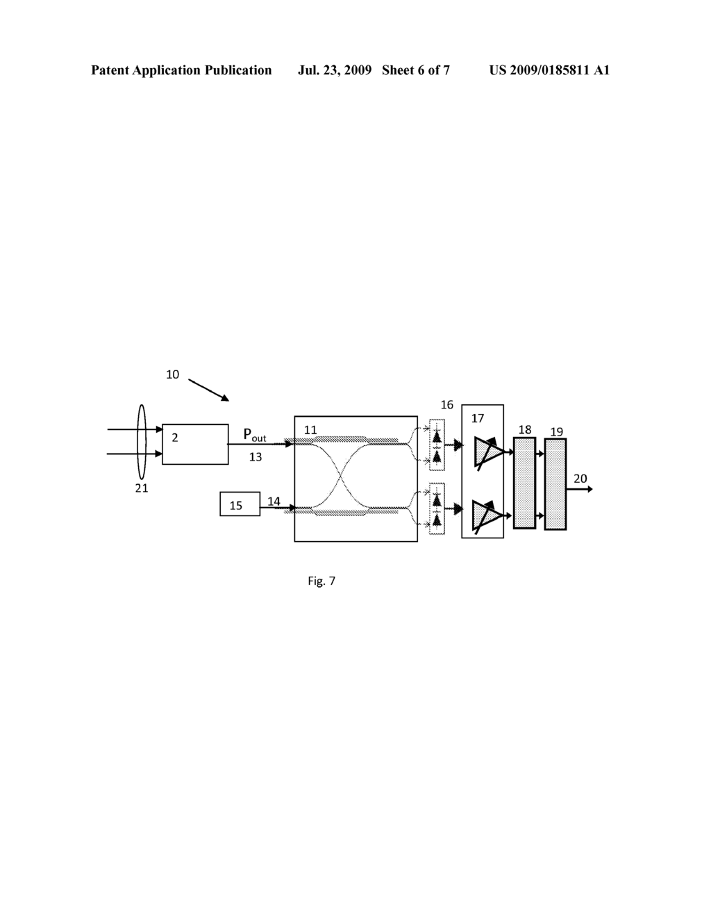 SPACE DIVERSITY OPTICAL RECEIVER AND SYSTEM AND METHOD USING THE SAME - diagram, schematic, and image 07