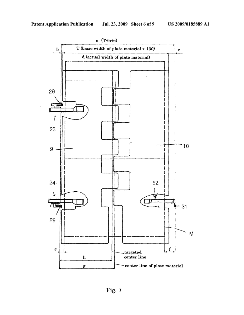 METHOD OF ADJUSTING THE DEVIATIONS OF PLATE MATERIAL OF A RECTANGULAR SHAPE AND THE EQUIPMENT THEREFOR - diagram, schematic, and image 07