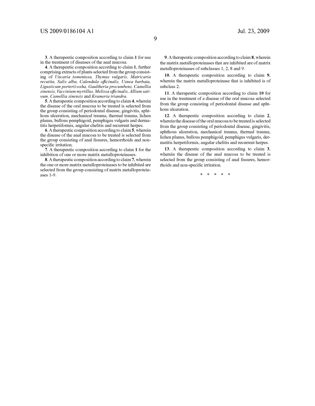 HERBAL COMPOSITIONS FOR THE TREATMENT OF MUCOSAL LESIONS - diagram, schematic, and image 13