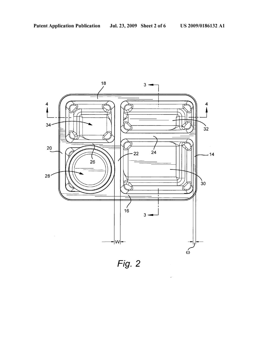 Food package having compartmentalized tray configured to stand-up - diagram, schematic, and image 03