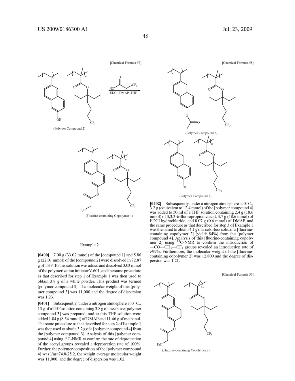 RESIST COMPOSITION FOR LIQUID IMMERSION LITHOGRAPHY, METHOD OF FORMING RESIST PATTERN, AND FLUORINE-CONTAINING COPOLYMER - diagram, schematic, and image 48