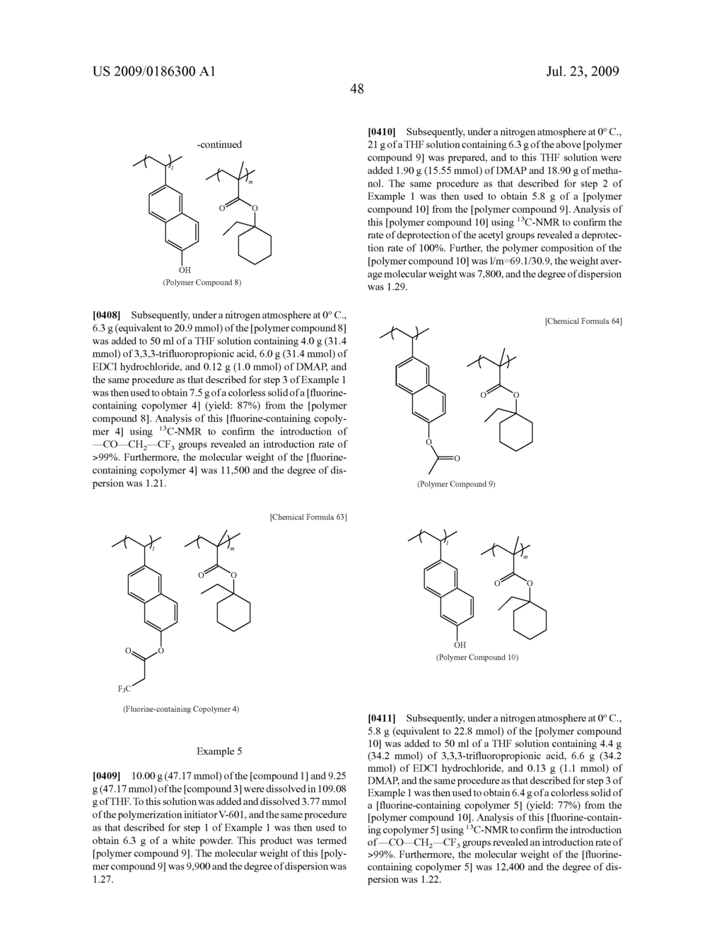 RESIST COMPOSITION FOR LIQUID IMMERSION LITHOGRAPHY, METHOD OF FORMING RESIST PATTERN, AND FLUORINE-CONTAINING COPOLYMER - diagram, schematic, and image 50