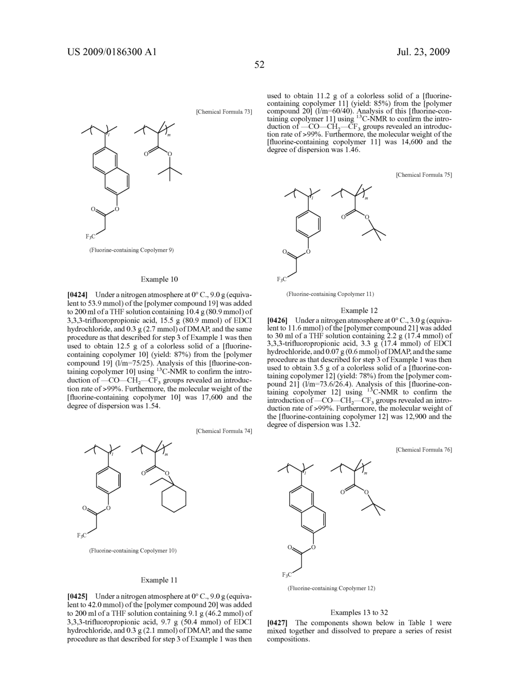 RESIST COMPOSITION FOR LIQUID IMMERSION LITHOGRAPHY, METHOD OF FORMING RESIST PATTERN, AND FLUORINE-CONTAINING COPOLYMER - diagram, schematic, and image 54