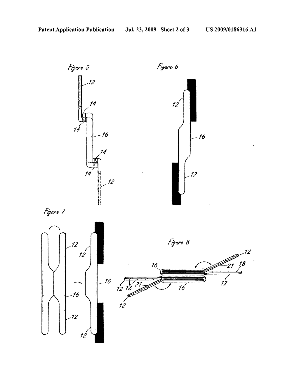 Double sided dental articulating paper forceps - diagram, schematic, and image 03