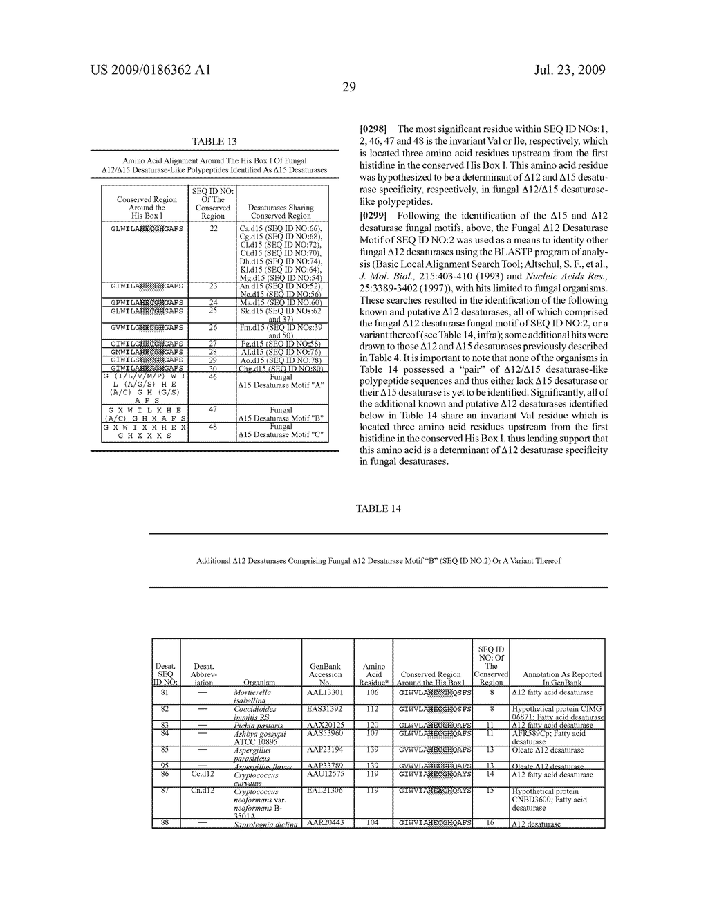 FUNGAL DELTA-12 DESATURASE AND DELTA-15 DESATURASE MOTIFS - diagram, schematic, and image 38