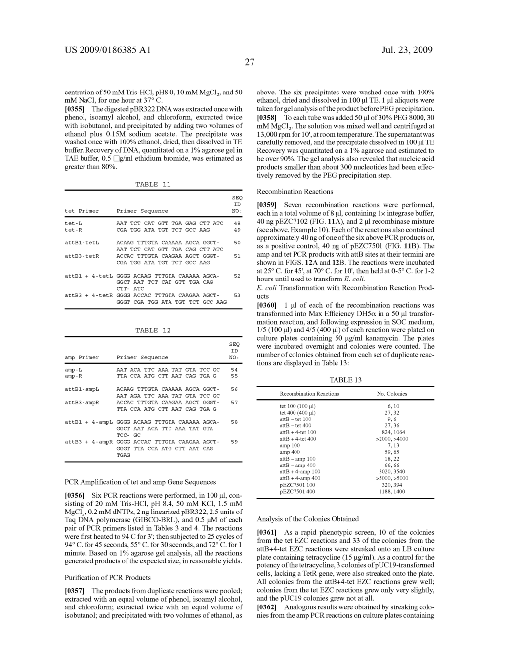 RECOMBINATIONAL CLONING USING NUCLEIC ACIDS HAVING RECOMBINATION SITES - diagram, schematic, and image 67