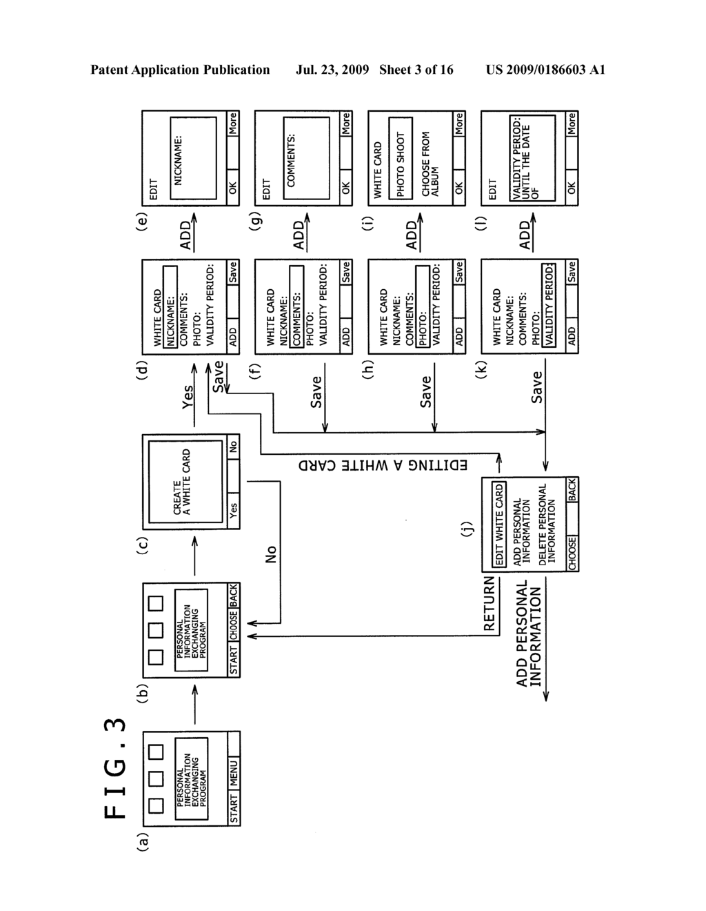 MOBILE TERMINAL DEVICE, COMPUTER EXECUTABLE PROGRAM FOR EXCHANGING PERSONAL INFORMATION, AND METHOD AND SYSTEM FOR EXCHANGING PERSONAL INFORMATION - diagram, schematic, and image 04