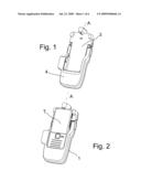 MOBILE PHONE HOLDER WITH LATERAL CONNECTIONS, ESPECIALLY FOR A MECHANICAL VEHICLE diagram and image