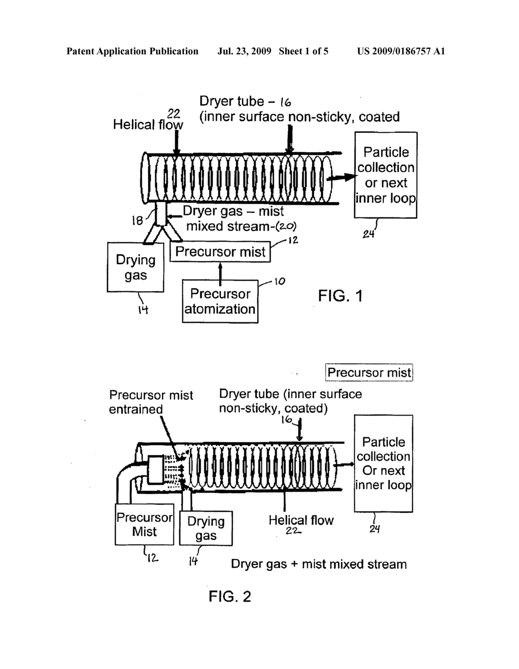 Method and device for manufacturing extremely fine particles and porous materials by controlled low temperature drying - diagram, schematic, and image 02