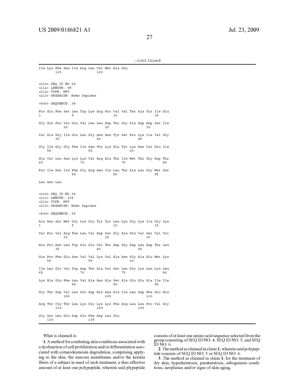 USE OF ASPARTIC PROTEASES IN COSMETICS AND THERAPEUTICS - diagram, schematic, and image 33