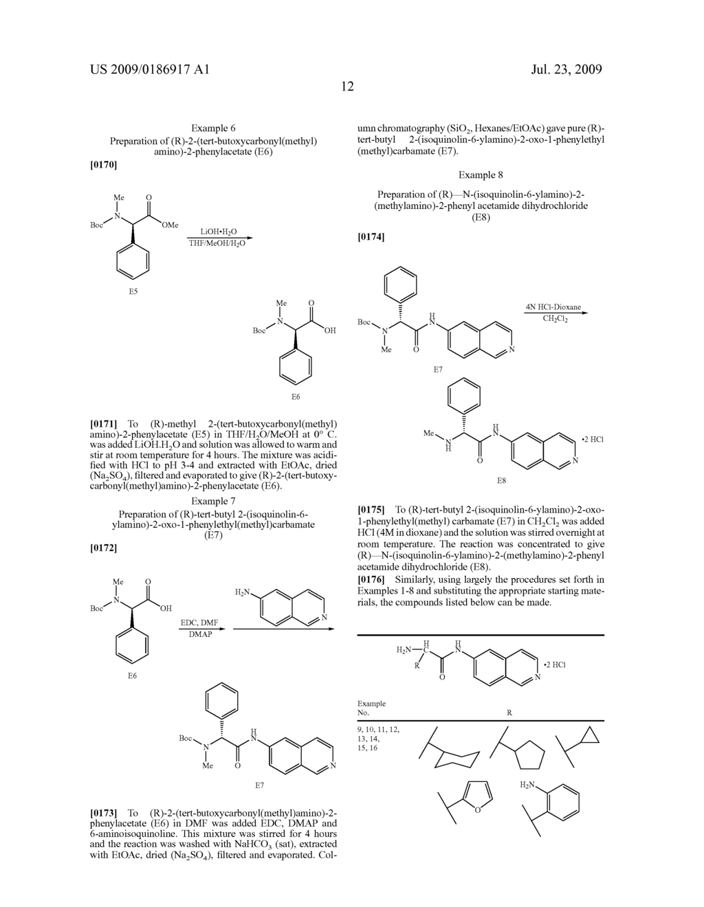 6-And 7-amino isoquinoline compounds and methods for making and using the same - diagram, schematic, and image 13