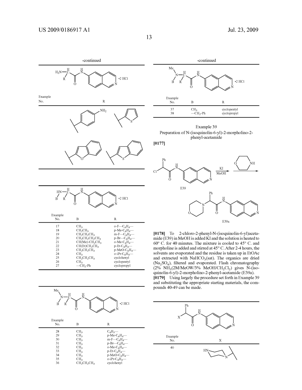 6-And 7-amino isoquinoline compounds and methods for making and using the same - diagram, schematic, and image 14