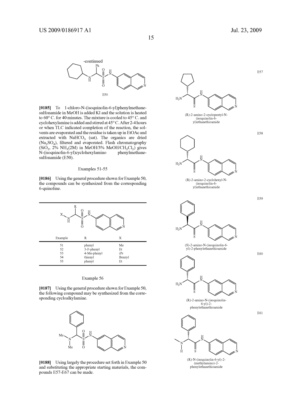 6-And 7-amino isoquinoline compounds and methods for making and using the same - diagram, schematic, and image 16