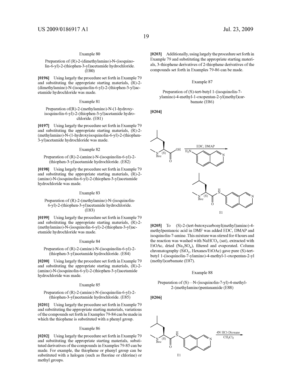 6-And 7-amino isoquinoline compounds and methods for making and using the same - diagram, schematic, and image 20