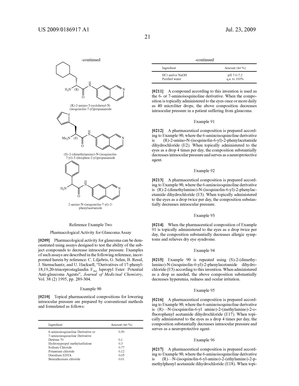 6-And 7-amino isoquinoline compounds and methods for making and using the same - diagram, schematic, and image 22