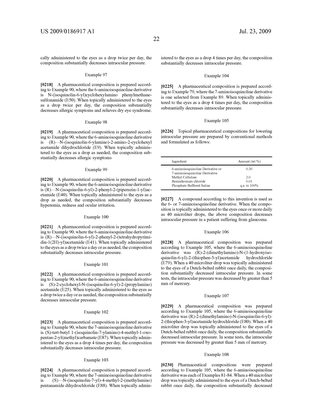 6-And 7-amino isoquinoline compounds and methods for making and using the same - diagram, schematic, and image 23