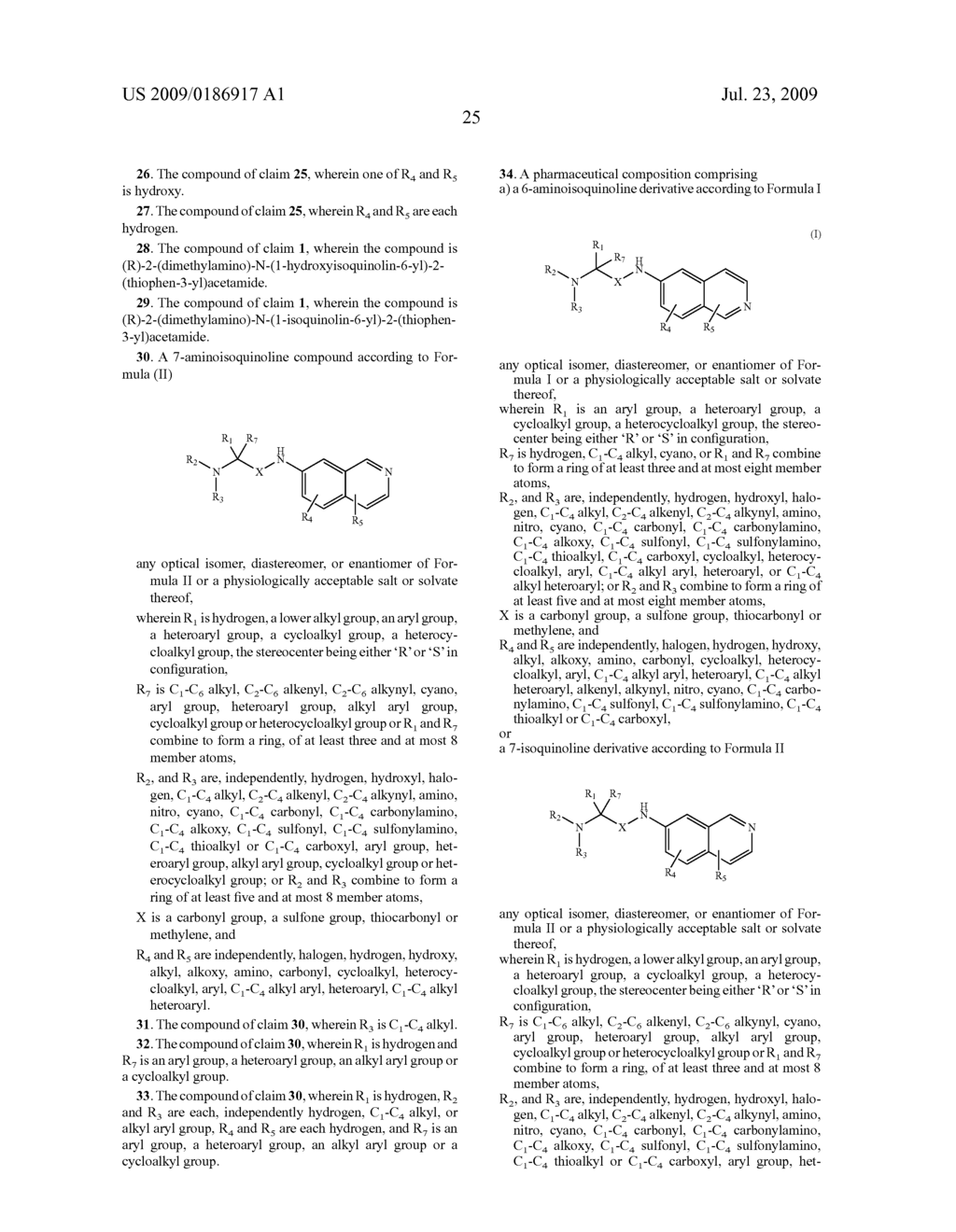 6-And 7-amino isoquinoline compounds and methods for making and using the same - diagram, schematic, and image 26