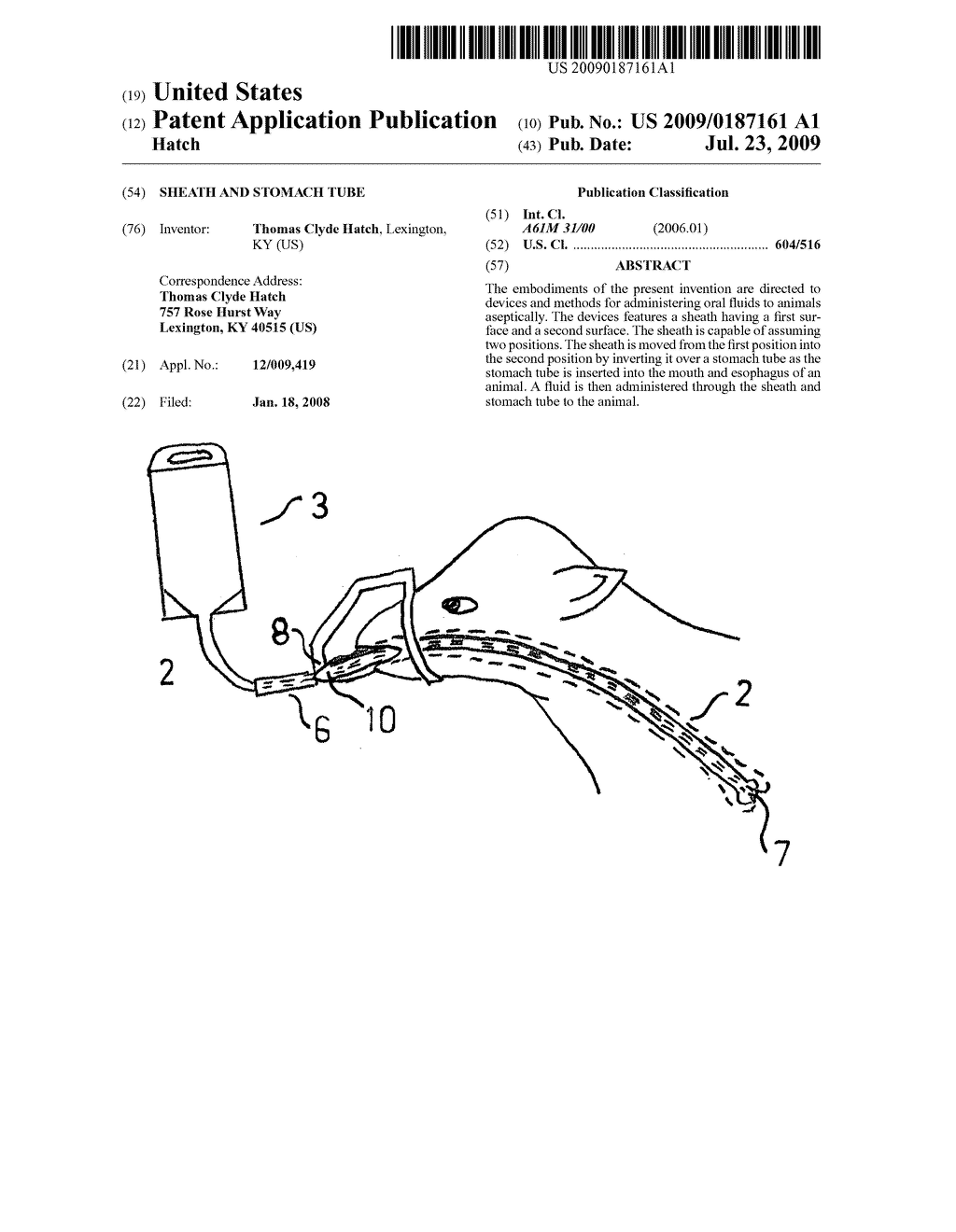 Sheath and stomach tube - diagram, schematic, and image 01