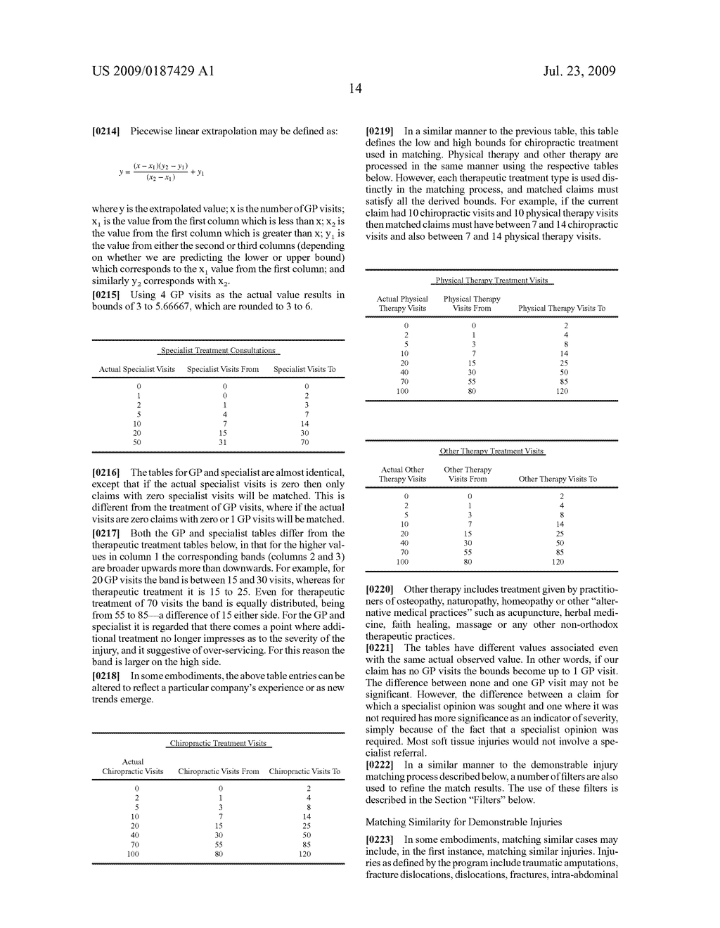 DETERMINING AMOUNTS FOR CLAIMS SETTLEMENT USING LIKELIHOOD VALUES - diagram, schematic, and image 32