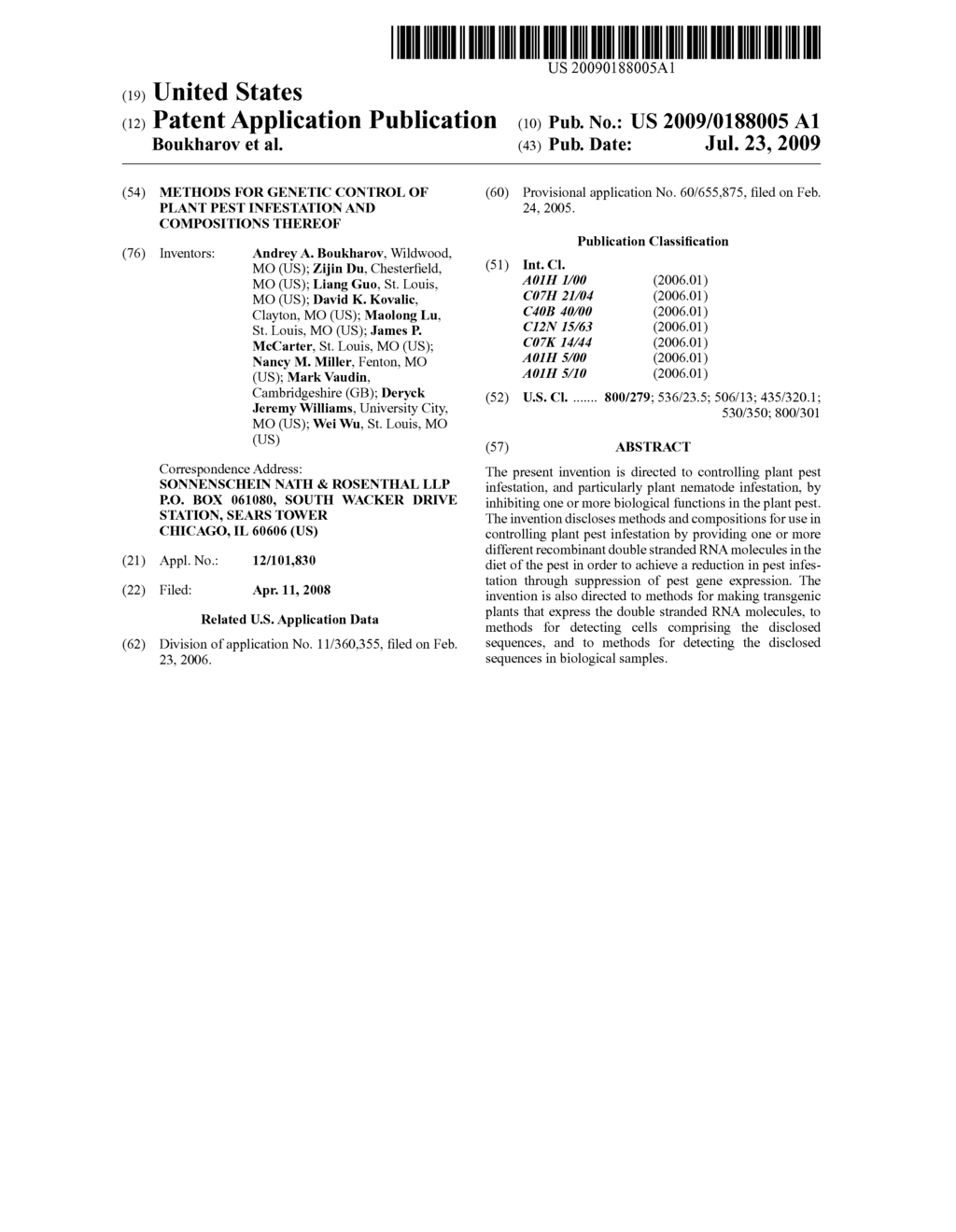 METHODS FOR GENETIC CONTROL OF PLANT PEST INFESTATION AND COMPOSITIONS THEREOF - diagram, schematic, and image 01