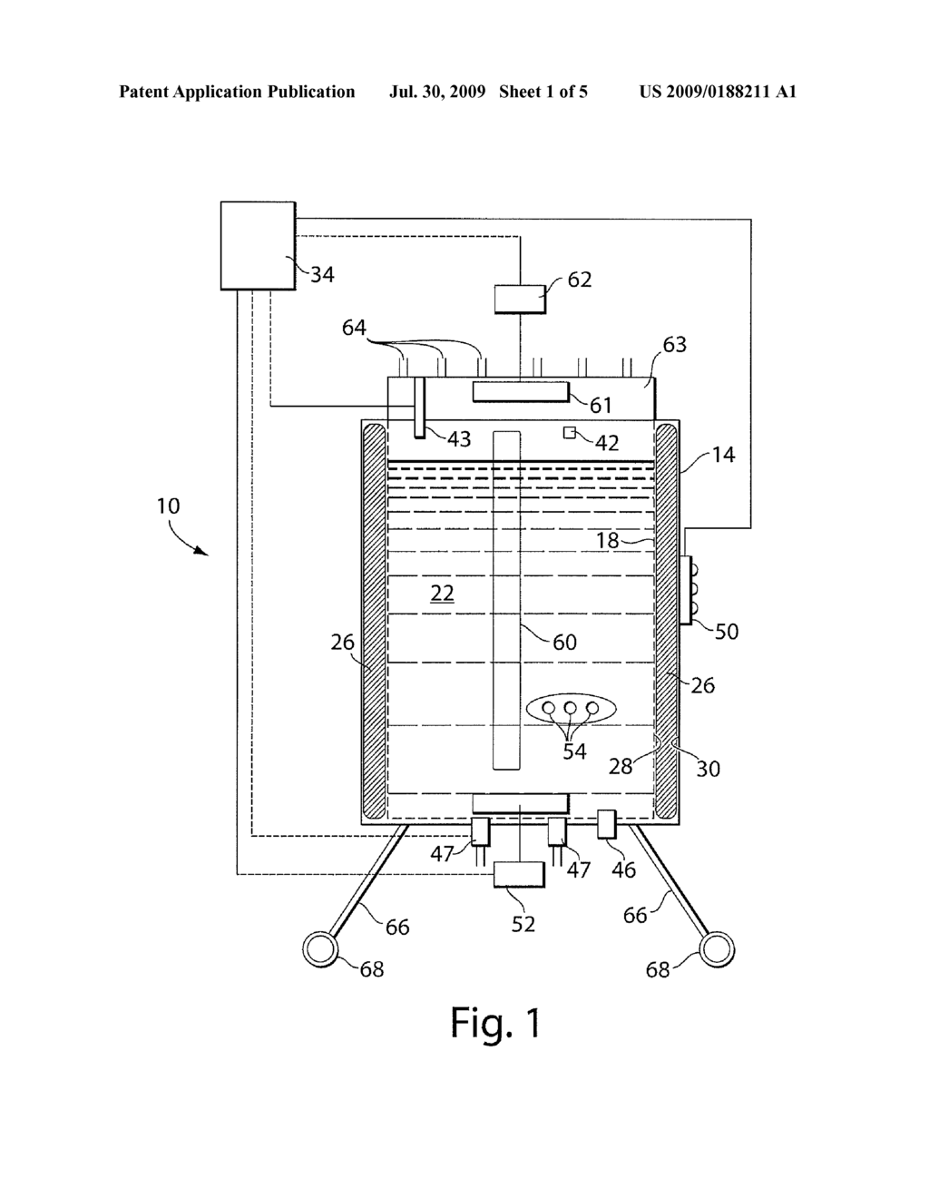 Bag wrinkle remover, leak detection systems, and electromagnetic agitation for liquid containment systems - diagram, schematic, and image 02