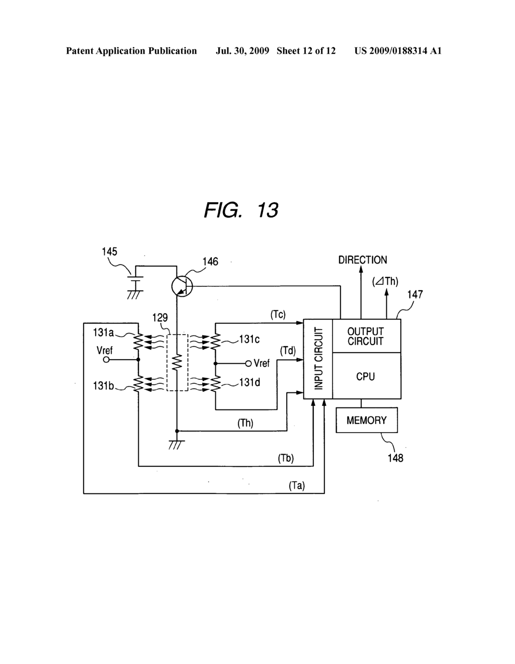 Flow sensor with metal film resistor - diagram, schematic, and image 13