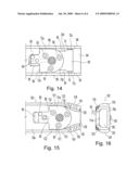 Adjustable steering column assembly with break-away lever diagram and image