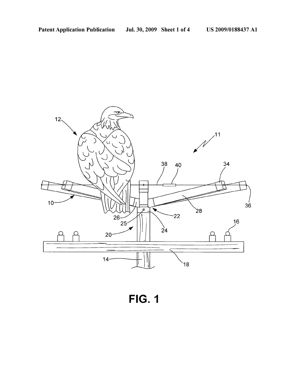 Raptor perch apparatus and system - diagram, schematic, and image 02