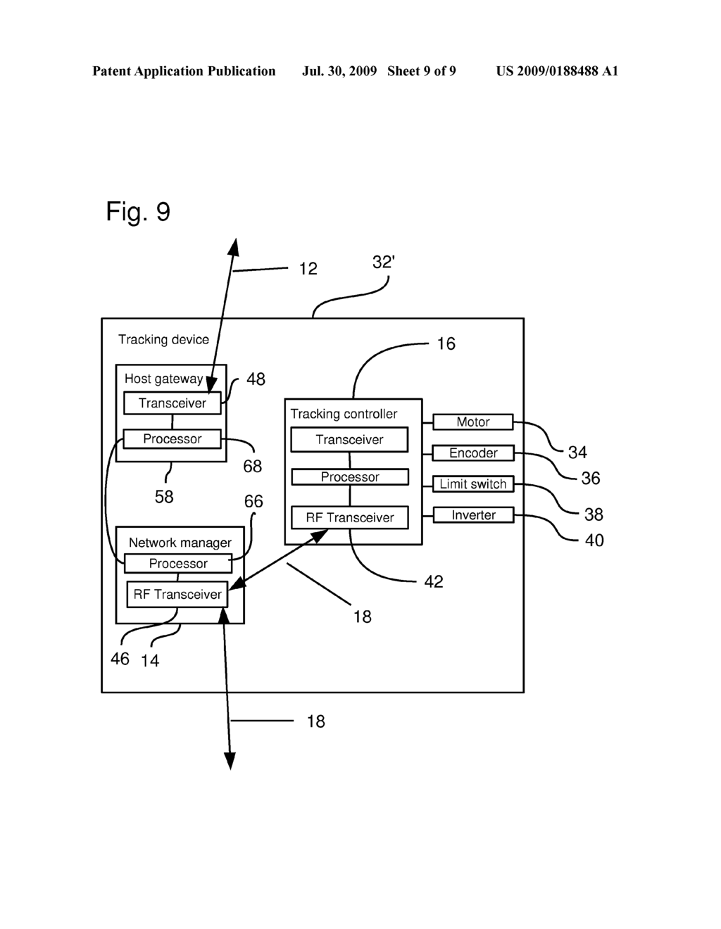 Wireless mesh networking of solar tracking devices - diagram, schematic, and image 10