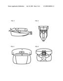 Ceiling scraper debris collection container diagram and image