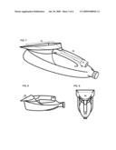 Ceiling scraper debris collection container diagram and image