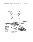 Ceiling scraper debris collection container diagram and image