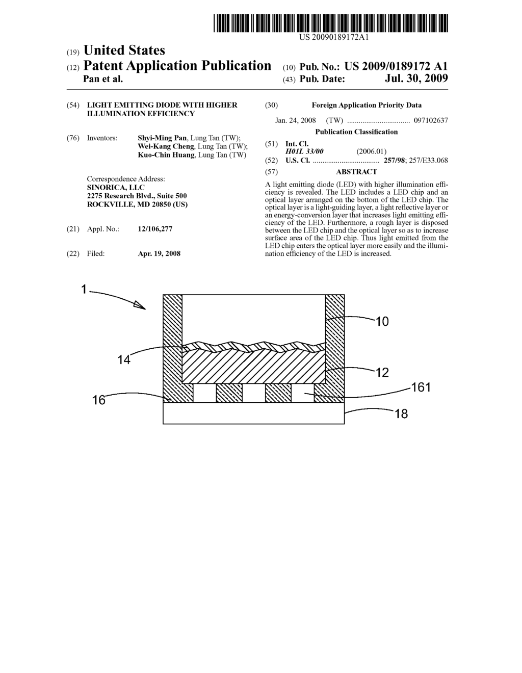 Light emitting diode with higher illumination efficiency - diagram, schematic, and image 01