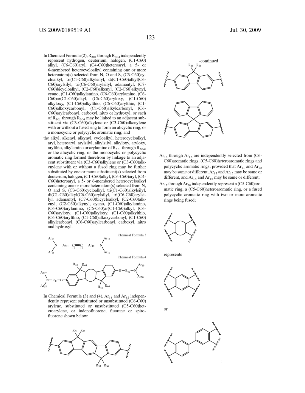 Organic electroluminescent compounds and light emitting diode using the same - diagram, schematic, and image 125