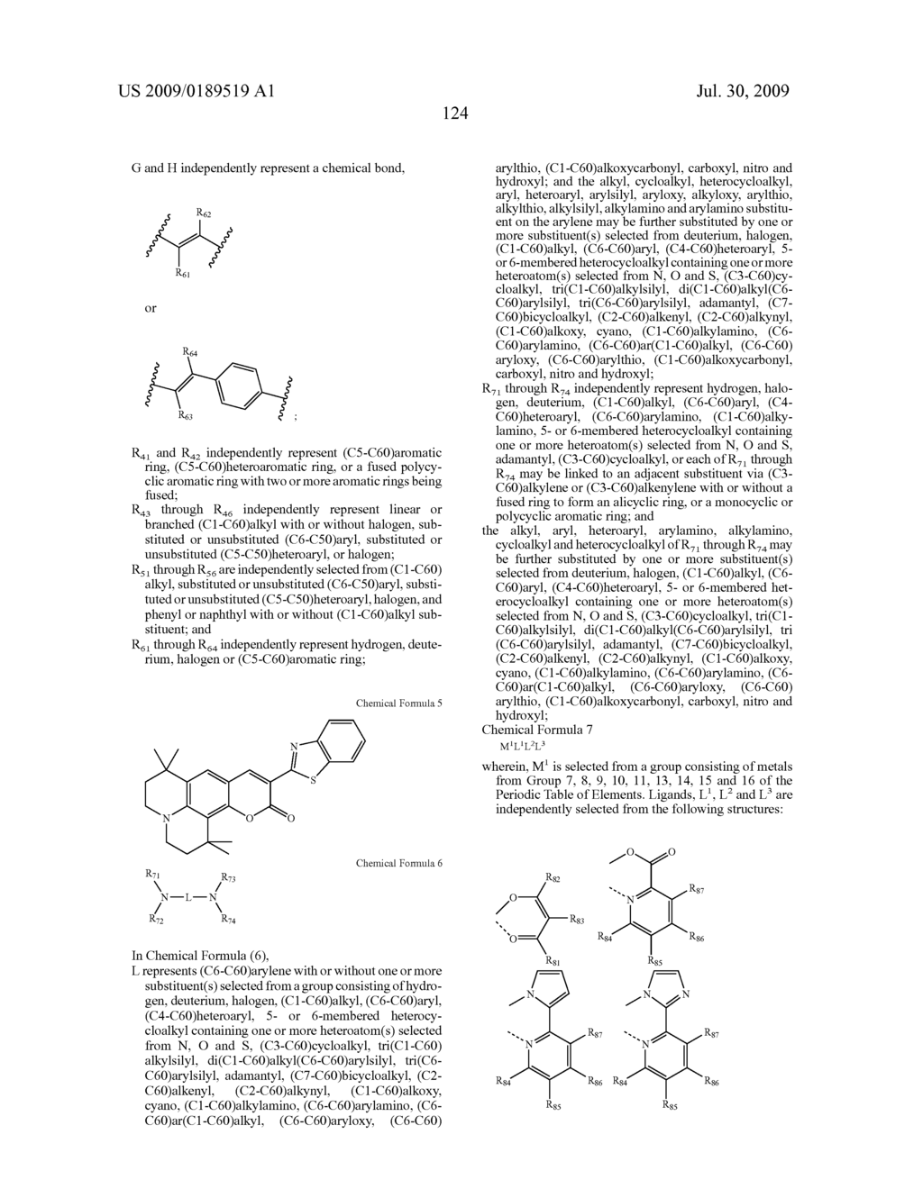 Organic electroluminescent compounds and light emitting diode using the same - diagram, schematic, and image 126