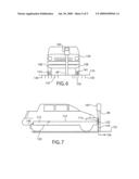 Hybrid automotive vehicle with closed-circuit, inductance battery charging diagram and image